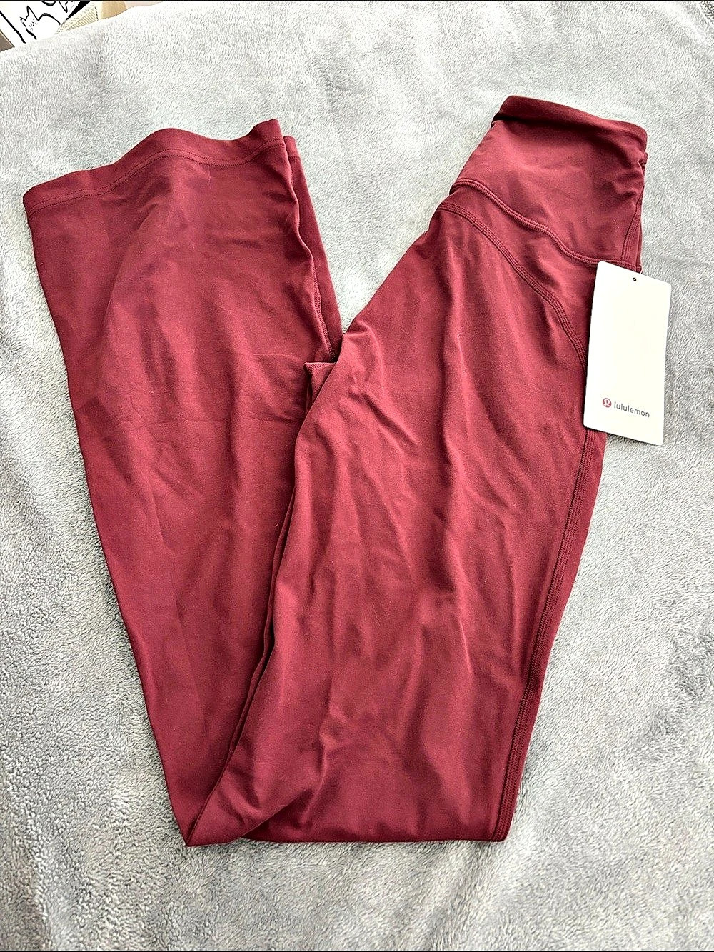 lululemon Groove Pant SHR Flare *Nulu Flare Pants red Merlot Size 4